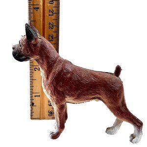 Vintage Collectible Boxer Dog Figurine Plastic 3.5" H x 5.25" L Model B2 Classic